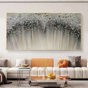 Arte de pared brillante pintado a mano arte texturizado abstracto pintura al óleo sobre lienzo pintura de Arte de pared grande para decoración de sala de estar de hotel - Product Image 3