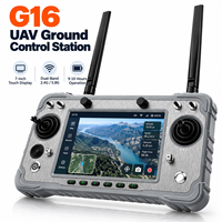 Station de contrôle au sol pour drone Android G16 7 pouces, portée 9 km, 2,4 GHz, 5,8 GHz, avec lien vidéo et de données, et récepteur GR01