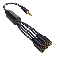 30cm 3.5mm (1/8 ') TRRS 4 pôles/3 anneaux mâle femelle 3.5mm TRRS 4 pôles/3 anneaux câble audio stéréo pour téléphones mobiles haut-parleurs en PVC