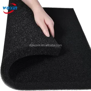 WOXIN 20PPI 30PPI Black Open Cell Polyurethane Sheet Foam Use As Front Grill of Pro Loud Speaker Filter Foam