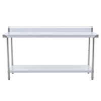 Table de préparation en acier inoxydable pour usage commercial