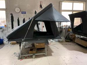 Carpa de Techo Rígida de Aluminio Oxford Ultrafina de 12 CM con Doble Soporte y Escalera para 1 a 2 Adultos, Ideal para Camping - Product Image 3