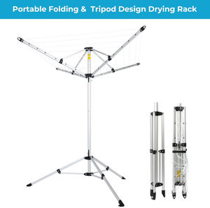 Étendoir à <span class=keywords><strong>parapluie</strong></span> d'<span class=keywords><strong>extérieur</strong></span> Étendoir à vêtements à hauteur réglable et à 4 bras Étendoir à vêtements pliable pour l'arrière-cour - Product Image 2