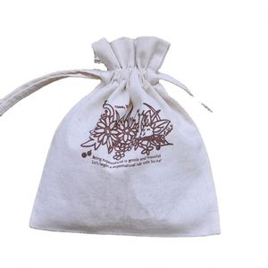 Bolsa de Algodón con Cordón de Color Beige con Impresión de Logotipo Personalizado, Bolsa de Regalo Promocional, Bolsa de Compras de Algodón para Zapatos - Product Image 6