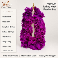 Boa Bulu Marabou Turki Tebal Warna-Warni Custom Grosir untuk Pertunjukan Tari Samba, Pesta Pernikahan, Natal, Karnaval