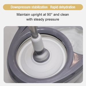 360 xoay thép không gỉ vắt xô tay miễn phí tự vắt sợi nhỏ ma thuật quay lau với mái chèo để làm sạch nhà - Product Image 3