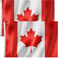 Drapeau du Canada en polyester sérigraphié, léger, avec œillets en laiton, double couture, pour usage automobile et extérieur