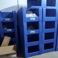 Boîtes de rangement pliables et empilables en carton ondulé recyclable personnalisées pour vêtements et chaussettes d'entrepôt