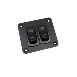 Panneau d'interrupteurs à bascule étanche en aluminium 12V/24V DC 2 gangs série L, pré-câblé marche/arrêt pour VR, automobiles, bateaux marins - Product Image 5
