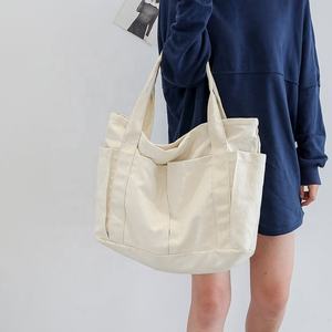 Sac fourre-tout en <span class=keywords><strong>toile</strong></span> RTS <span class=keywords><strong>XXL</strong></span> Sacs fourre-tout en <span class=keywords><strong>toile</strong></span> populaires Sacs fourre-tout surdimensionnés avec poches et fermeture éclair - Product Image 3