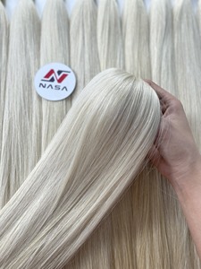 Top qualité en gros usine 100% cheveux humains Remy bruts du Vietnam Blonde en vrac Extensions de cheveux cuticule alignés non transformés - Product Image 3