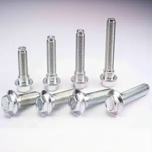 China Custom Carbon Steel Alloy Hex Flange Bolts White Hexagon Head Flange Bolts