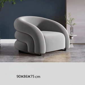 Poltrona Moderna a Sacco in Tessuto, Nuovo Design, Sedia Relax per Soggiorno, Arredamento Casa - Product Image 4