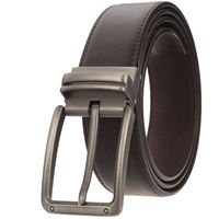 Ceintures en cuir véritable perforées à deux couches pour hommes, avec logo personnalisé, décontractées et formelles, vente en gros pour fabricants