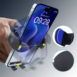 Hot Selling Car Air Vent Mobile Phone Holder With Metal Hook Car Phone Mount Anti-slip Silicone Car Phone Holder