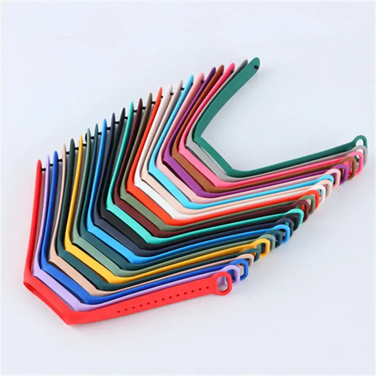 2021 New Good Quality Ready to Ship 23 colors Mi band 5 watch band silicone wrist strap for xiaomi mi band 5 bracelets