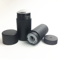 Bâton noir mat, 50 pièces, emballage de bâton déodorant rond en plastique 75g