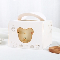 Boîtes à gâteaux en papier Kraft brun Recyclable avec Logo personnalisé, boîte-cadeau pour gâteau d'ananas, emballage transparent pour gâteau de mariage haut avec poignée