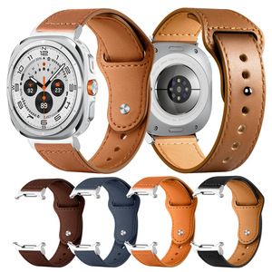 <span class=keywords><strong>Bracelet</strong></span> montre rétro luxe en cuir véritable pour Samsung <span class=keywords><strong>Galaxy</strong></span> <span class=keywords><strong>Watch</strong></span> 7 Ultra <span class=keywords><strong>Bracelet</strong></span> hommes femmes remplacement 47mm - Product Image 1