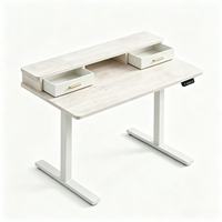 Escritorio Eléctrico de Doble Motor con Cajones, Mesa de Trabajo Ajustable en Altura para Trabajar de Pie o Sentado, para el Hogar y la Oficina