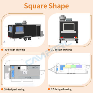 Remorque de restauration mobile CAMPTRL, cuisine entièrement équipée, <span class=keywords><strong>camion</strong></span> de restauration avec cuisine complète pour la vente de restauration rapide, pizzas et burgers - Product Image 6