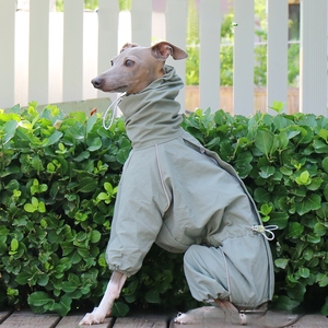 <span class=keywords><strong>Chubasquero</strong></span> italiano pequeño para galgos, con protección solar e impermeable, para whippets, <span class=keywords><strong>chubasquero</strong></span> ajustable con cremallera y cuello alto para mascotas - Product Image 2