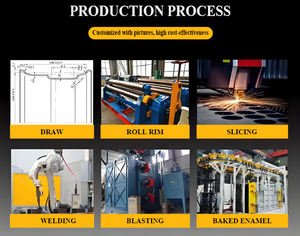 Llantas de carretilla elevadora de acero de alta calidad 5.50Fx10 para llanta de ruedas de 10 pulgadas - Product Image 3