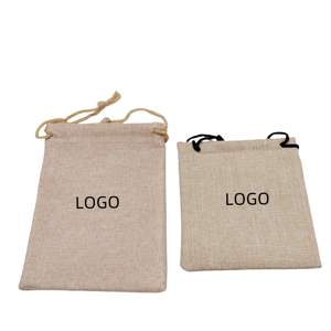 Sacs cadeaux en toile de jute lin sérigraphiés pour Halloween avec cordon de serrage pour bonbons, bagues, bijoux et emballages - Product Image 3