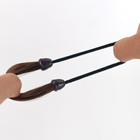 Chouchou à cheveux de 7,5 cm avec dentelle frontale, extension de cheveux pour queue de cheval pour fille