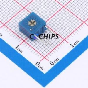 ตัวต้านทาน/โพเทนชิโอมิเตอร์แบบปรับได้สำหรับ3362S-103-3H ผ่านชิ้นส่วนรู (THT)-3P, ตัวต้านทาน7x6.8มม. 10% 10kOhm 500 250mw pp/℃ - Product Image 1