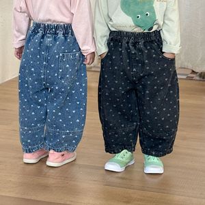 Pantalones Anchos de Algodón con Forma de Corazón para Niños, Primavera y Otoño 2026, Jeans para Niños y Niñas, Pantalones Casuales para Bebés - Product Image 3