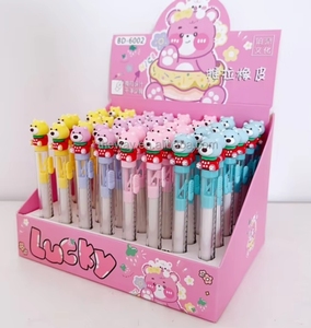 Gomme à effacer mignonne en forme de <span class=keywords><strong>lapin</strong></span> et d'ours, gomme à effacer en caoutchouc coulissante rétractable pour les étudiants - Product Image 2