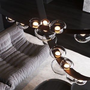 Su misura Gocce <span class=keywords><strong>di</strong></span> <span class=keywords><strong>rugiada</strong></span> in alabastro lampadario in pelle ciondolo per la casa soggiorno camera da letto - Product Image 3