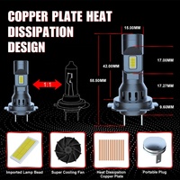 Offre Spéciale Mini Alimentation Externe Intégrée Phare LED H4 H7 H11 Ampoule de Remplacement LED pour Voiture 9005 9006 9012 Petite Taille