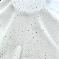 Tela para Pantalones Cortos Deportivos, 100% Poliéster Reciclado, Tejido de Malla Elástica Transpirable de 170 g/m², Secado Rápido para Hombre y Mujer