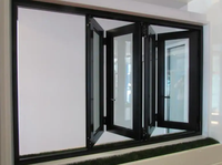 Moustiquaire de cadre de fenêtre en aluminium moderne personnalisée conception de fenêtre de maison durable persienne pliante verticale horizontale coulissante ouverte de style
