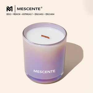 Оптовая продажа: Премиальные переливающиеся стеклянные подсвечники MESCENTE класса люкс, пустые стаканы для свечей, банки для свечей с крышкой на заказ - Product Image 3