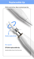 Tablet stylus universal isi ulang daya, pena Stylus Logam Stylus pensil Digital aktif Harga kompetitif penjualan langsung pabrik
