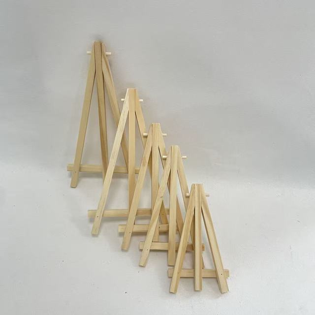 Mini Wooden Tabletop Easel Stand Tripod Small Wood Display Easel for Art Painting Photo Frame Decoration