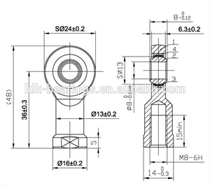 Ldk Tùy Chỉnh Thực S-SI8C Thrusting <span class=keywords><strong>Rod</strong></span> End Lắp Ráp Thép Không Gỉ Nữ <span class=keywords><strong>Rod</strong></span> End Liên Kết Cho Egr Van - Product Image 2