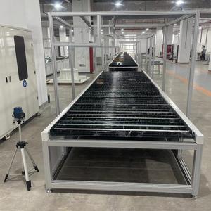 Ayarlanabilir hız çift zincir motorlu palet makaralı konveyör düz eğri paslanmaz karbon çelik üretim tesisi için yeni - Product Image 2