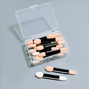 Lot de 30 applicateurs de fard à paupières jetables double face HQ Mixed Proc Discount, bâtonnets de maquillage avec conteneur - Product Image 1