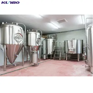 Brewery Plant KUNBO 300L/500L/1000L/2000L Brewery Equipment Beer Fermenting Turnkey Plant For Bar / Pubs