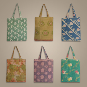 กระเป๋าถือ Hobo Kantha สไตล์วินเทจของอินเดีย - Product Image 3