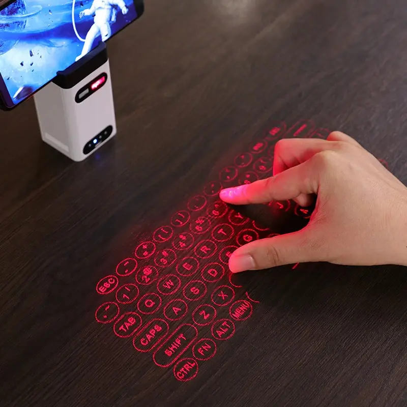 Schreibtisch Telefon halter Maus funktion Laser Tragbare Mini Wireless Projektion m1 BT virtuelle Tastatur