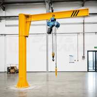 Grue à flèche murale rotative à 360 degrés de 2 tonnes, équipement de levage électrique robuste