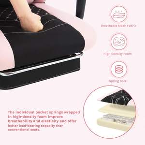 Barato giratorio juego de vídeo Pc venta al por mayor negro <span class=keywords><strong>Rosa</strong></span> Chaise <span class=keywords><strong>Gamer</strong></span> Oficina 2d masaje ordenador mujeres <span class=keywords><strong>Silla</strong></span> de juegos con reposapiés - Product Image 6