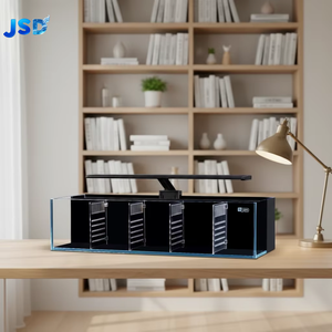 <span class=keywords><strong>Aquarium</strong></span> YEE en verre ultra-transparent pour poissons Betta, avec système de changement d'eau par le dessus intégré, silencieux, écologique, multi-compartiments et éclairage LED - Product Image 1