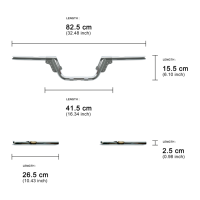 Acelerador electrónico (Throttle-by-Wire) para motocicleta, ajustable en altura de 5.5 pulgadas, con abrazadera de 1 pulgada y estilo de cable.