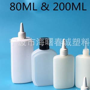 ขวดพลาสติกทรงแบนขนาด 80 มล. ยี่ห้อชุนเฉิง พร้อมฝาปลายแหลม สำหรับบรรจุกาวและสารทำให้แข็งตัว - Product Image 3